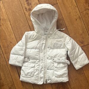 Giorgio Armani Baby White Hooded Puffer Jacket